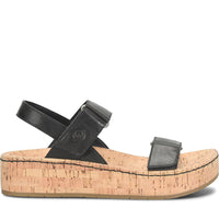 Quarter turn Women's BORN Footwear style name Sloan in color Black. Sku: BR0071203